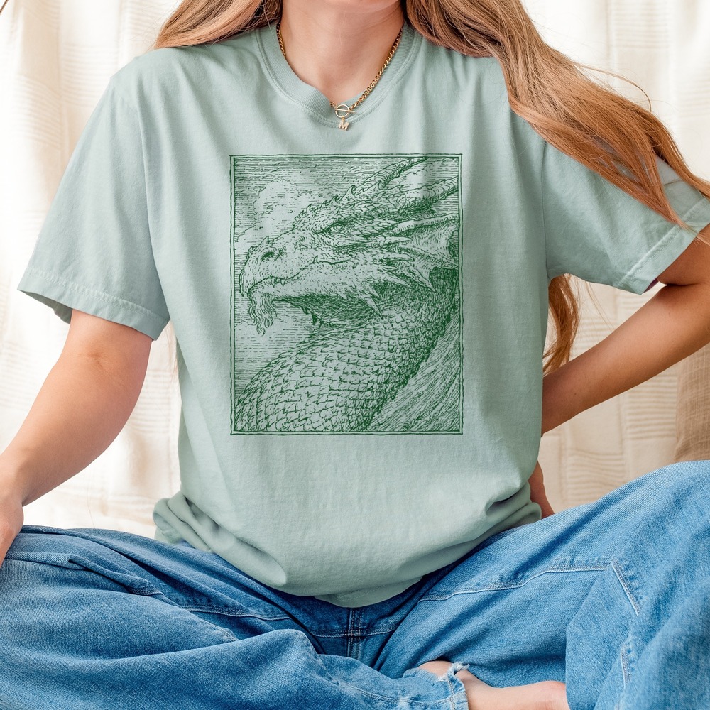 Gothic Dragon Tee – Horned Beast Shirt